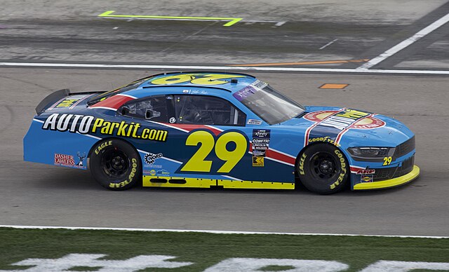 Blaine Perkins in the No. 29 car at Las Vegas Motor Speedway in 2024.
