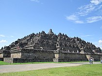 Budistu tempļu komplekss Borobudura. Indonēzija.