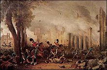 The 3rd Dragoon Guards acting to suppress the Bristol riots on 31 October Bristol Riots of 1831.jpg
