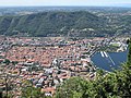 Como şehri panoraması, Brunate zirvesinden