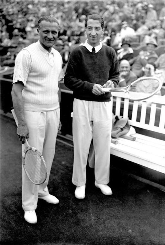 Lacoste (right) with Otto Froitzheim