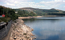 Burrator Reservoir in Devon, July 1976. Many reservoirs, like this one, were at a very low level Burrator Reservoir July 1976 - geograph.org.uk - 62861.jpg