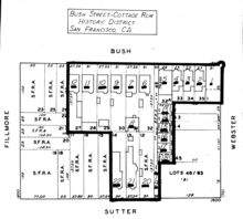 Bush Street–Cottage Row Historic District map