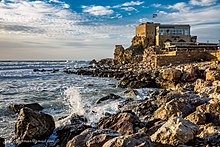 Caesarea Caesarea Harbor Sea Line.jpg