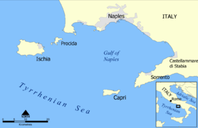 Lage im Golf von Neapel