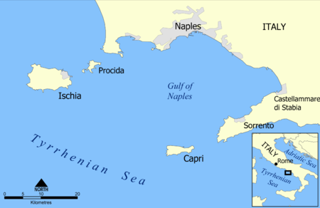 Capri and Ischia map