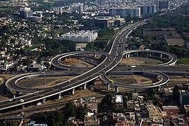 Kathipara Flyover, Chennai is the Largest Cloverleaf Interchange in Asia Chennai Kathipara bridge.jpg