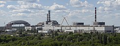 Chernobyl NPP Site Panorama with NSC Construction - June 2013.jpg