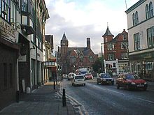 Looking along Holywell Street towards the museum. Chesterfield - Holywell Street view towards Museum - geograph.org.uk - 309732.jpg