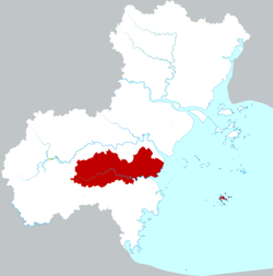 Location of Pingyang in Wenzhou
