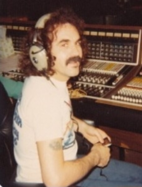 Loughnan at the Record Plant, L.A. in September 1975