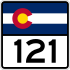 State Highway 121 marker 