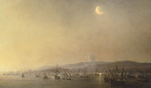 Combat naval de Carthagène le 3 septembre 1643 par Théodore Gudin en 1844.jpg