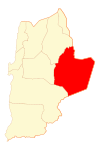 Map of San Pedro de Atacama commune in منطقه آنتوفاگاستا
