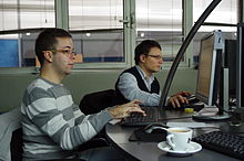 Wikipedians editing at the Countries at the Olympics editathon