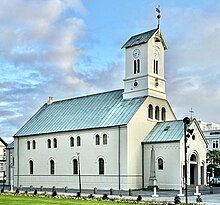 Reykjavik Cathedral, mother Church of the Evangelical Lutheran Church of Iceland Domkirkjan i Reykjavik 2023.jpg