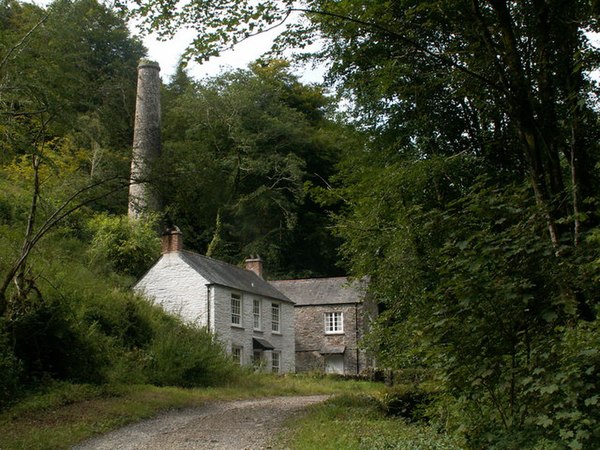 Cotehele Consols captain's house and wheel house, now holiday homes on the Cotehele Estate.