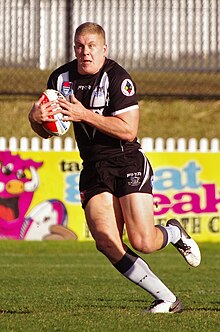 Alvaro playing for the Wentworthville Magpies in 2019 Daniel Alvaro 2019.jpg