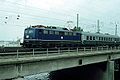 passenger train on Neckar bridge (August 1993)