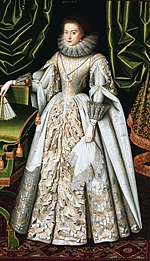 Diana Cecil, 18th Countess of Oxford, painted by William Larkin. Diana Cecil 1614 William Larkin.jpg