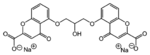 Structure of disodium cromolyn glycate, DSCG Disodium cromolyn glycate.png