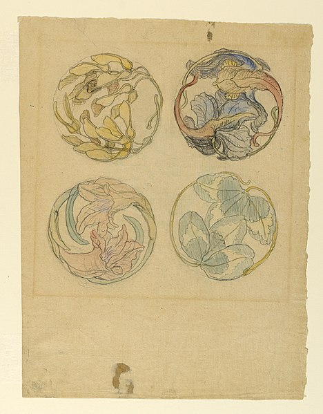 File:Drawing, Flower Studies (Four Designs for Circular Ornaments), 1880–90 (CH 18369177).jpg