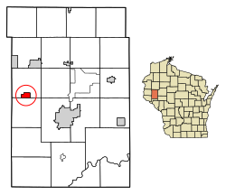 Knapp okulunun Dunn County, Wisconsin şehrindeki konumu.