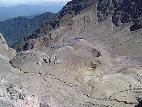 Pichincha volcano crater