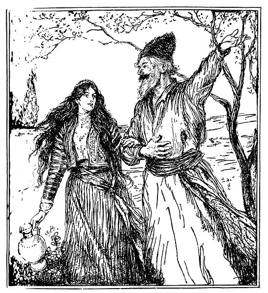 File:Edmund J Sullivan Illustrations to The Rubaiyat of Omar Khayyam First Version Quatrain-009.jpg