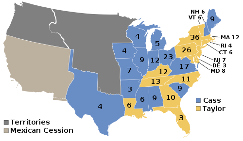 1848 electoral vote results