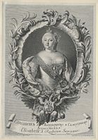 Engraving after Caravaque by I.Sokolov (1741)