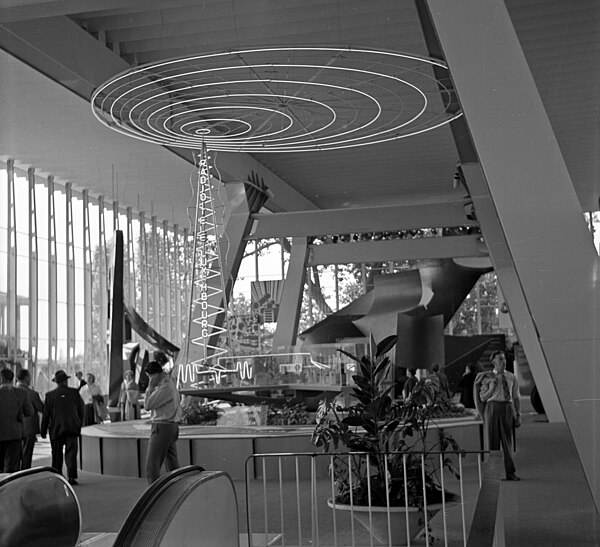 Radio Luxembourg at Expo 58 in Brussels, Belgium. July 1958