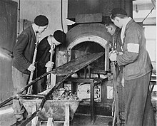 French resistance members inspect the crematorium after liberation French resistance inspects Natzweiler crematorium.jpg