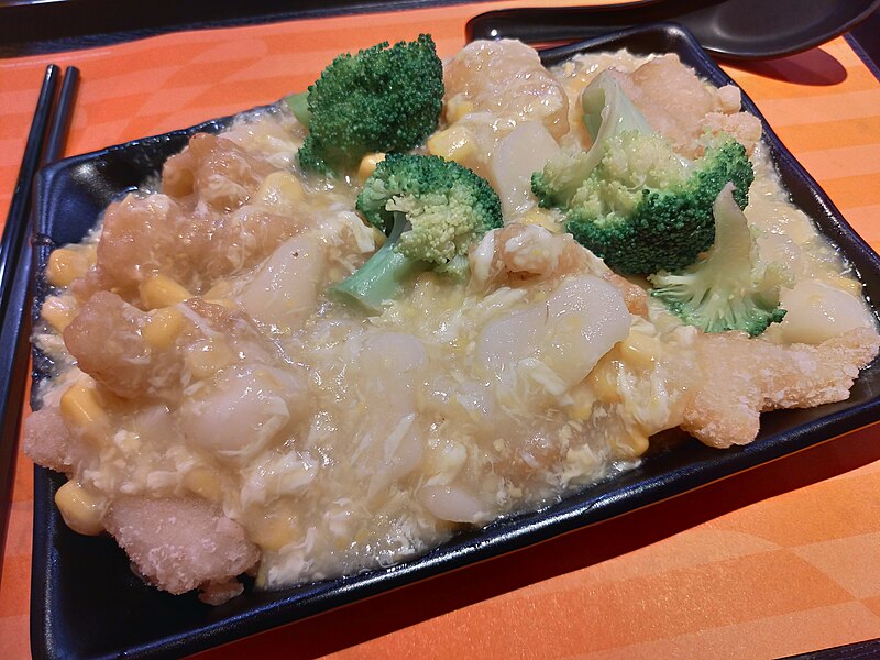 File:Fried Fish Fillet with Creamy Sweetcorn.jpg