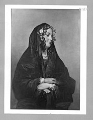 girl with black mantilla