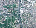 藤岡ジャンクション周辺の空中写真。（2020年撮影）