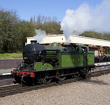 Preserved GNR 0-6-2T Class N2 No. 1744 at Leicester North on the Great Central Railway