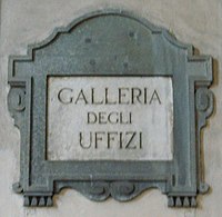 Galleria degli Uffizi, plaque.JPG