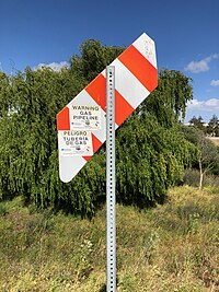 Gas pipeline marker, Ulistac Natural Area, Santa Clara, California.jpg