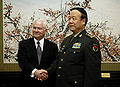 General Guo Boxiong, vice chairman of the Central Military Commission of the People's Republic of China meets U.S. Defense Secretary Robert Gates in Beijing, China.