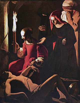 <i>Saint Sebastian Tended by Saint Irene</i> (Georges de La Tour, Gemäldegalerie) Painting by Georges de La Tour