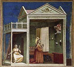 Giotto di Bondone - No. 3 Scenes from the Life of Joachim - 3. Annunciation to St Anne - WGA09171.jpg