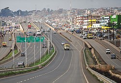 Githurai von der Thika-Straße aus gesehen.