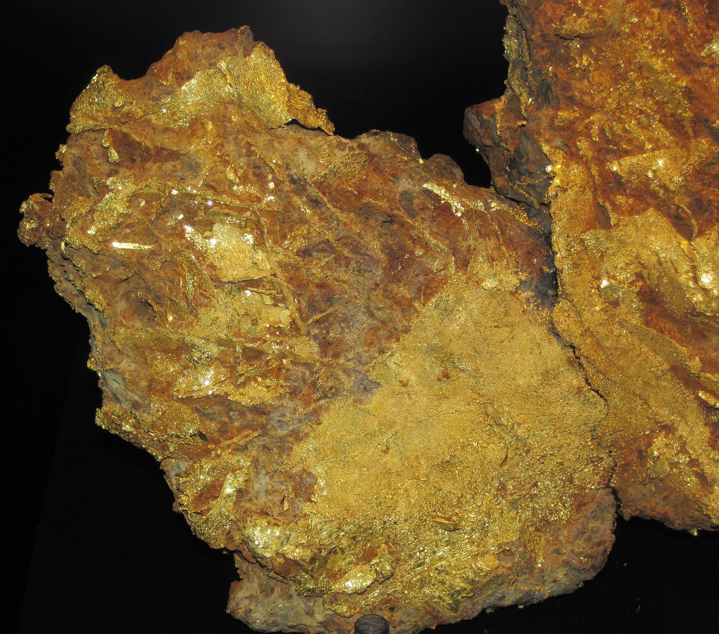 File:Gold vein stockwork in limonite (Gold Flake Vein, Farncomb Hill, near Breckenridge, Colorado, USA) 12 (16891788938).jpg - Wikimedia Commons