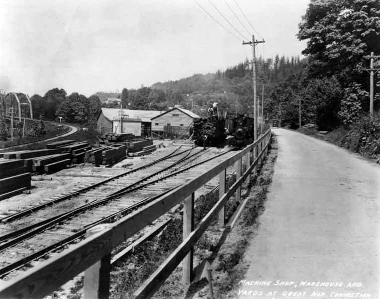 File:Great Northern Railroad yards and associated buildings near Baker River, June 30, 1924 (SPWS 358).jpg