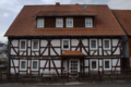 English: Half-timbered building in Zahmen Hosenfelder Strasse 2, Grebenhain, Hesse, Germany