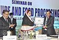 Harsimrat Kaur Badal being honored with a memento at the two-day seminar on ‘Agriculture and Food Processing Opportunities and Challenges – Focus Eastern India’, organised by the Bharat Chamber of Commerce, in Kolkata.jpg