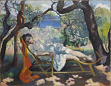 Henri Manguin, 1905, La Sieste (Le repos, Jeanne), oil on canvas, 88.9 x 116.84 cm, Villa Flora, Winterthur.jpg