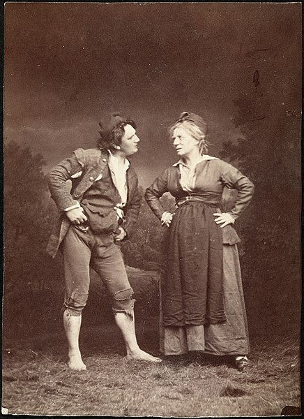 File:Henrik Klausen og Sofie Parelius i Peer Gynt - 1876 - Ernst Emil Aubert - Oslo Museum - TM.T04709.jpg