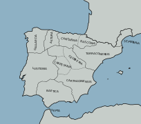 La Hispania visigoda hacia el año 700.
